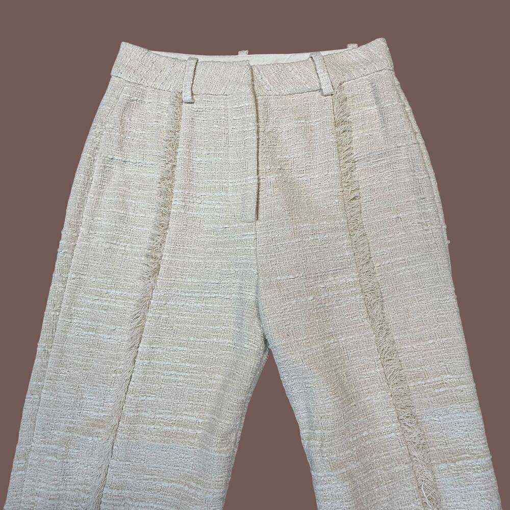 BY MALENE BIRGER Ivory Nadihas Bouclé Crop Trousers Size 6 / 27" NWT - Picture 10 of 16